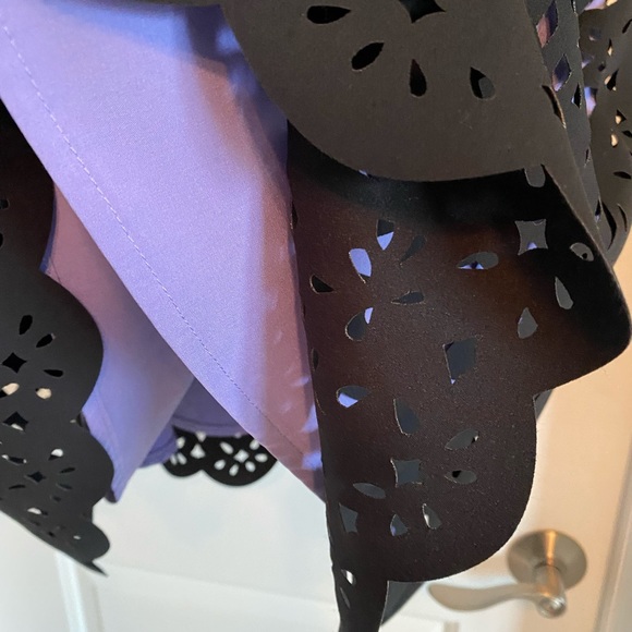 Nue by Shani blue/purple and black laser cut dress - Picture 9 of 16